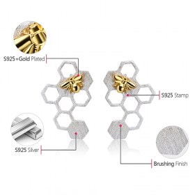Silver-Honeycomb-Home-Guard-Dangle-fashion-earring (12)